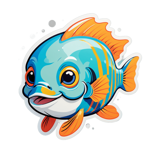 Peixe fofo sticker