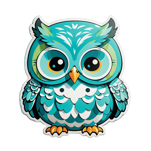 Chouettes Turquoises Dodues sticker