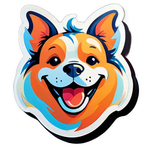 dog smile sticker