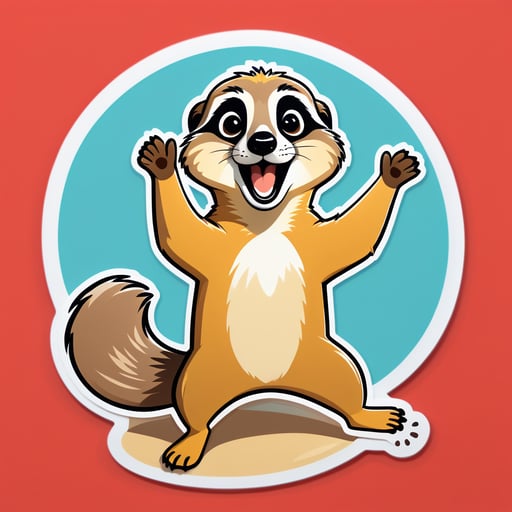 Jubilant Meerkat Meme sticker