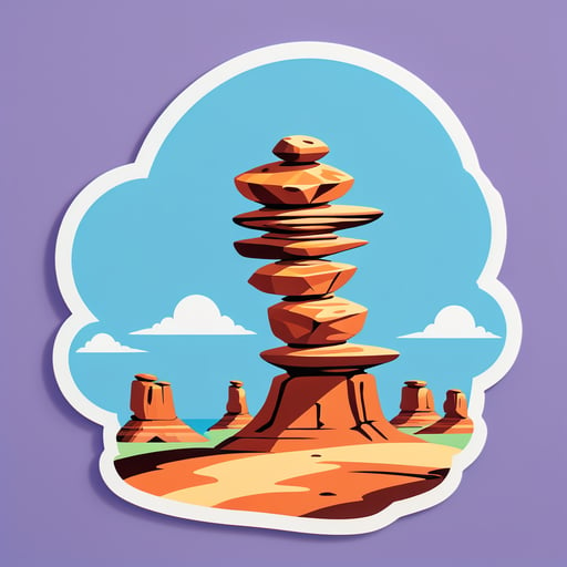 Balancing Rock Formation sticker