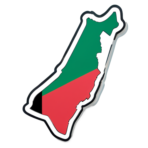 Palestine map sticker