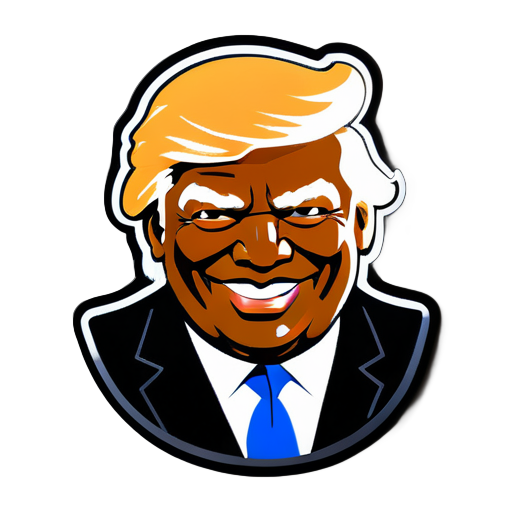 đen donald trump sticker