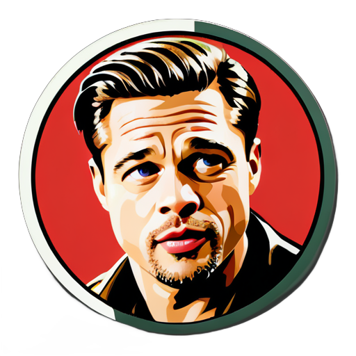 《无耻混蛋》中的 Brad Pitt sticker