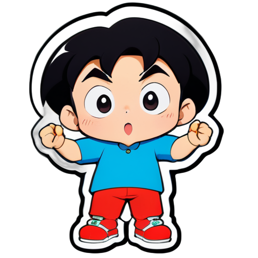 Mach es im Shinchan-Charakter sticker