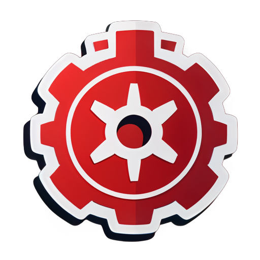 red gear sticker