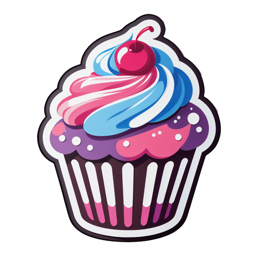 Bánh cupcake ngon sticker