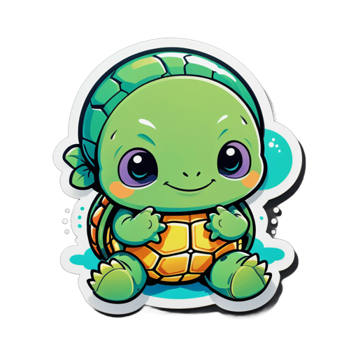 Content Turtle Meme sticker