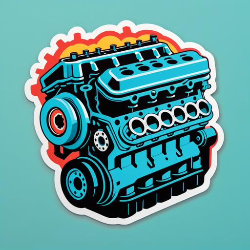 Motorblock sticker