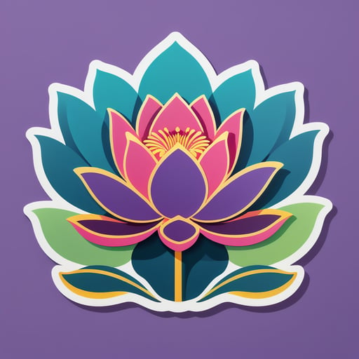 번역이 필요한 내용입니다 : 'Blooming Lotus' sticker