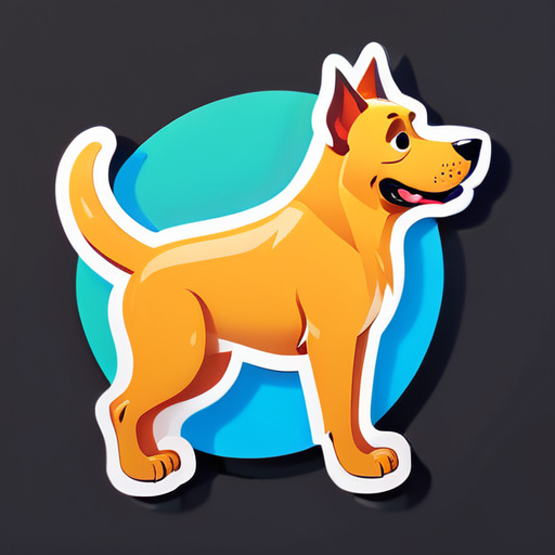 Hund mit menschlichem Bein sticker