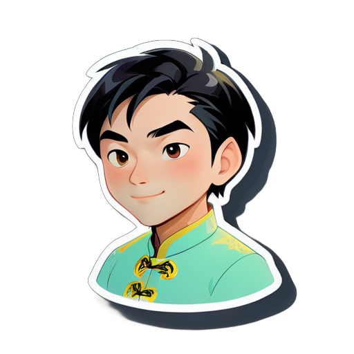 一個溫和的中國男性 sticker