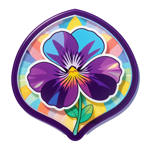 Peaceful Pansy Prism sticker