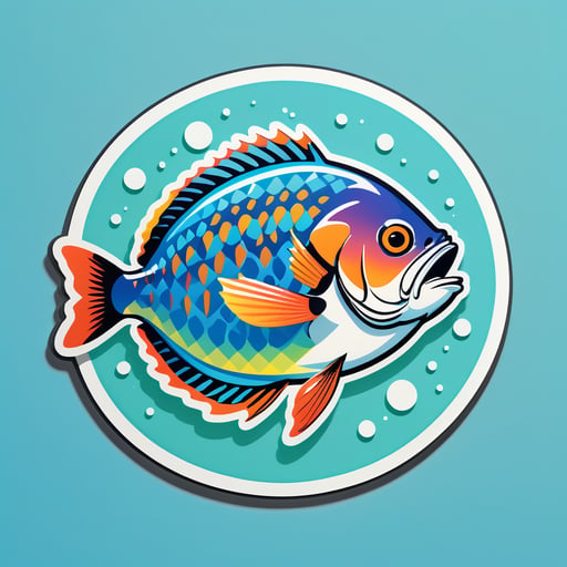 Poisson frais sticker