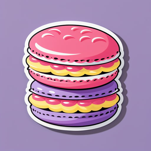 Leckere Macarons sticker