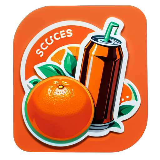 Orange, cola, and oranges, can succeed sticker