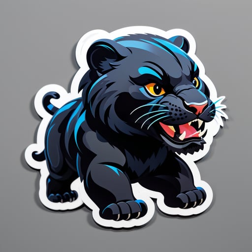 Klobige Ebenholz-Panther sticker