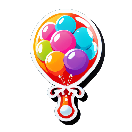 balloon made of bubbles sticker