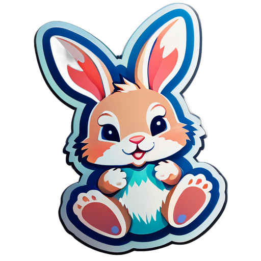 A little rabbit sticker