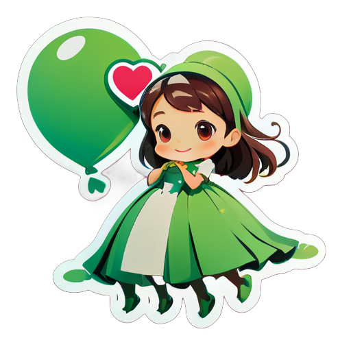 Frog Falling Love with girl
 sticker