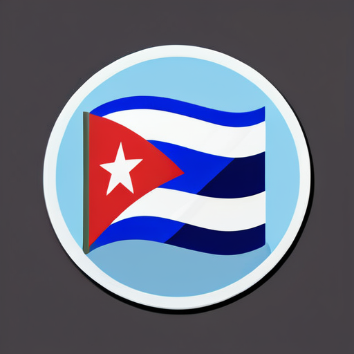 Cuban flag sticker