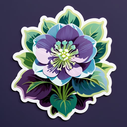 Heavenly Hellebore Horizon sticker