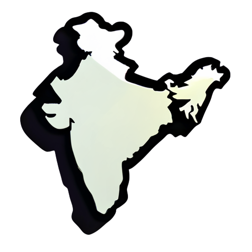 Mapa de India sticker