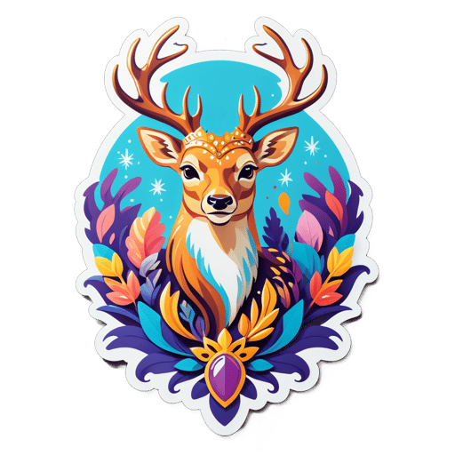 Majestueuse Reine des Cerfs sticker