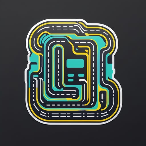 Circuit Track Layout sticker