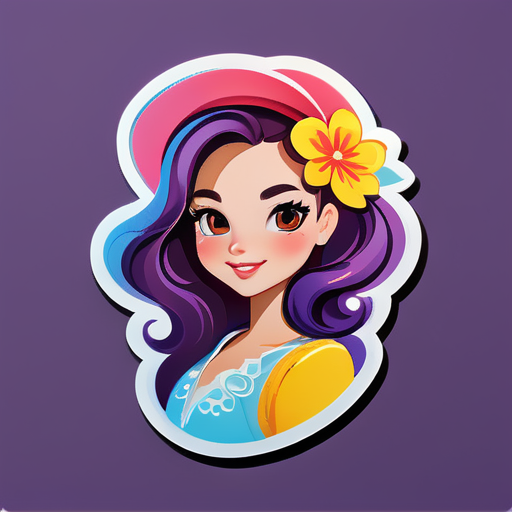 A beautiful woman sticker