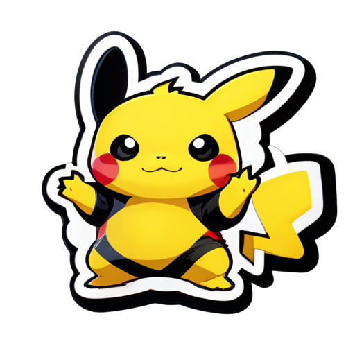 le mélange de kungfu panda et pikachu, mais le corps devrait être de couleur pikachu sticker