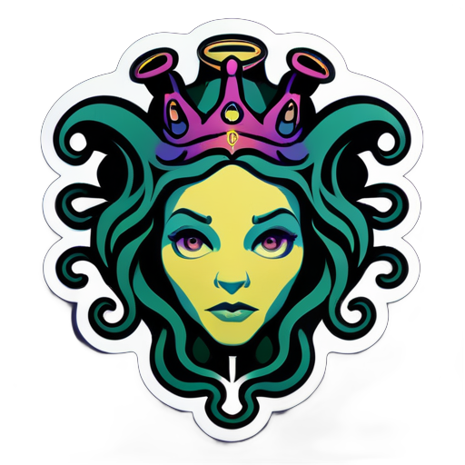 rainha medusa sticker