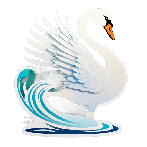 'Elegante Cisne' sticker