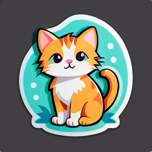 cute cat
 sticker