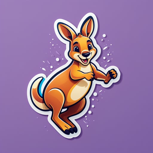 Bouncing Kangaroo sticker