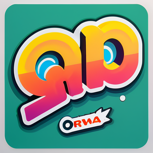 ملصق com o nome de orwa sticker