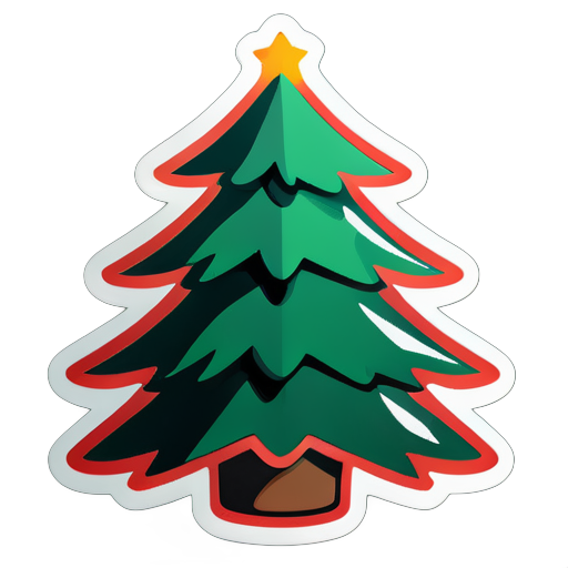 Christmas tree sticker