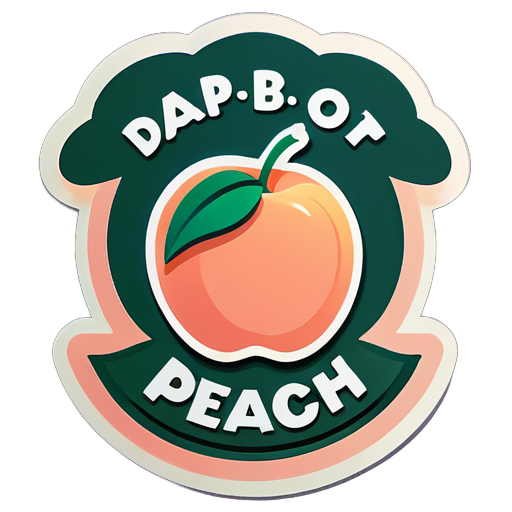 Dad of the peach sticker