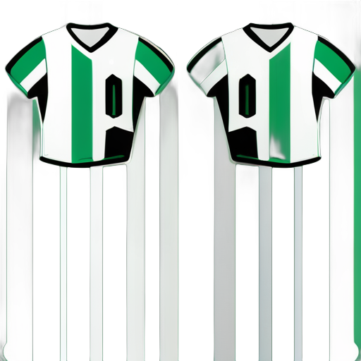 Hincha de fútbol camisetas verde y blanca rayas verticales  sticker