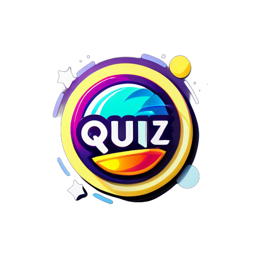 Quizz game logo sticker