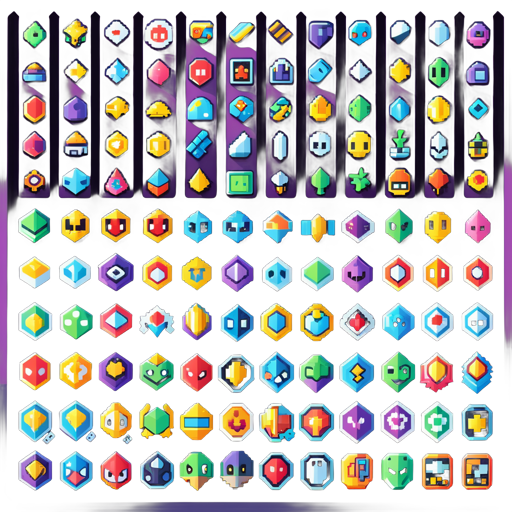 Iconos de videojuegos pixelados sticker