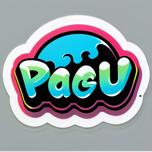 Peinture en lettres 'MARU' sticker