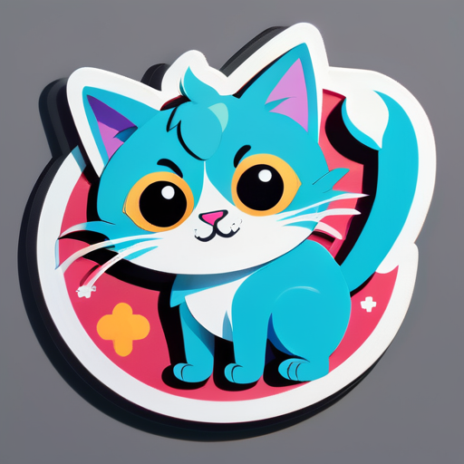 在一只猫身上创造飞机 sticker