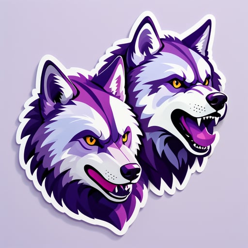 Robustos Lobos Lilases sticker