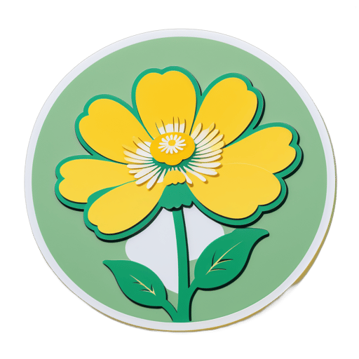 Épanouissement de la béatitude du bouton d'or sticker