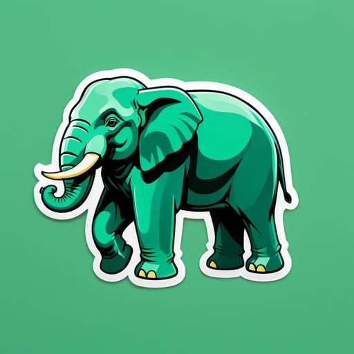 Éléphants émeraude massifs sticker