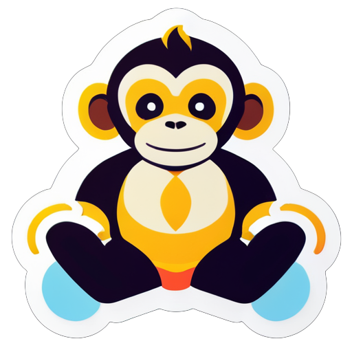 massagem de macaco sticker