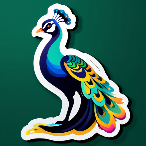 A peacock sticker