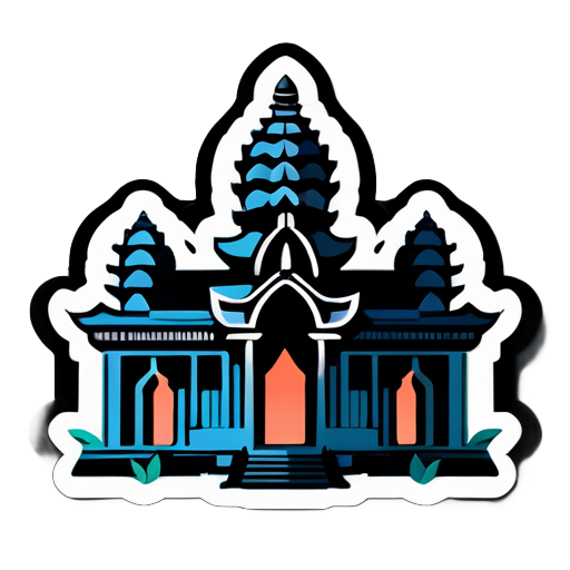 Tạo cho tôi một sticker Angkor Wat sticker