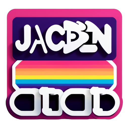 Adesivo de nome Jaden sticker